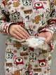 Жіноча домашня піжама з начосом "Різдво" (лонгслів+штани) COSY ХL Сірий (cosy2083389s4) - зображення 5
