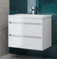 Тумба подвесная JUVENTA Otto-55 белая с умывальником Soft-55 - изображение 3