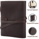 Кожаный Блокнот записная книга A5 с фирменной ручкой Comfy Strap ручной работы из кожи Crazy Horse Темно-коричневый - изображение 6