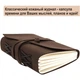 Шкіряний Блокнот записна книга A5 Comfy Strap ручної роботи зі шкіри Crazy Horse Коричневий - зображення 8
