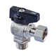 Кран шаровый угловой Н/Г Roho R116-050B -1/2"х1/2" ВЗ, ручка "бабочка" черная (RO0236) - изображение 1