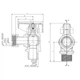 Кран шаровый Roho R116-050 -1/2"х1/2" ВЗ угловой Н/Г, ручка "бабочка" красная (RO0235) - изображение 2