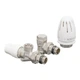 Комплект для подключения радиатора Koer SET-16 - 1/2"x3/4" (осевой) с термоголовкой НН (KR3179) - зображення 1