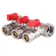 Коллектор с шаровыми кранами и фитингом Koer KR.1125-3 3/4”x3 ways (KR2836) - изображение 1