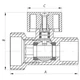 Кран трехходовой 1/2Mx3/4Mx1/2F Koer KR.515 (KR0103) - зображення 3