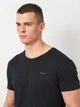 Набор футболок нательных мужских больших размеров хлопковых GANT C-Neck T-Shirt 2-Pack 900002008-5 2XL 2 шт Черный (7325707122262) - изображение 4