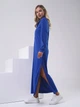 Платье-рубашка длинное осеннее женское ISSA PLUS 14814 S Электрик (issa2007682621323) - изображение 3