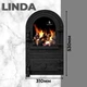 Дверцы для грубы Iron Fire Linda 310x530 мм со стеклом чугунные - изображение 7