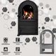 Дверцы для печи Iron Fire Flower 305x520 мм со стеклом чугунные - изображение 8