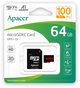Карта памяти Apacer microSDHC 64GB Class 10 UHS-I + SD adapter (AP64GMCSX10UB-R) - изображение 2