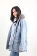 Куртка жіноча Джинс Lingjeer 405 хутряна підкладка (Синій L/XL) - зображення 5