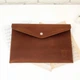 Папка для бумаг Crazy Horse натуральная кожа Leaflet Leather Коньячный - изображение 3