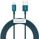 Кабель заряджання Baseus CALYS-C03 (2.4A) (2M) для Apple Lightning to USB для iOS пристроїв iPhone/iPad/iPod Синій - зображення 1