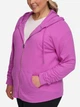 Толстовка на молнии с капюшоном женская Calvin Klein 798152715 2XL Сиреневая (1159811225) - изображение 5