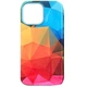 Кожаный чехол Colour Splash для Apple iPhone 12 Pro / 12 (6.1") (Красный / Синий) - зображення 1