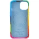 Кожаный чехол Colour Splash для Apple iPhone 12 Pro / 12 (6.1") (Красный / Синий) - зображення 4