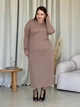 Платье в рубчик длинное осеннее женское Merlini Градо 700001344 4XL-5XL Мокко (700001344_4) - изображение 9