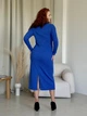 Платье в рубчик длинное осеннее женское Merlini Градо 700001347 4XL-5XL Синее (700001347_4) - изображение 9
