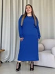 Платье в рубчик длинное осеннее женское Merlini Градо 700001347 4XL-5XL Синее (700001347_4) - изображение 3