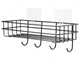 Полка Stenson TD01330/R33452 настенная металичиская 4гачки 27.5х10х10см Black - изображение 1