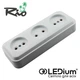 Розетка тримісна накладна RIO LEDium RR07 - зображення 1