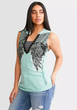 Женская безрукавка Affliction Age of Winter Rust Tank Lt Jade Construction Wash (AW26165-LICO-XS) - изображение 1