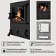 Пічні дверцята Iron Fire Vision 370x490 мм зі склом чавунні - зображення 2