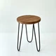 Табурет для кухні вітальні Forester Hairpin Legs Дерево Чорний - зображення 1