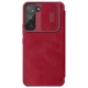 Кожаный чехол-книжка Nillkin Qin Pro Camshield для Samsung Galaxy S22+ Красный - изображение 2
