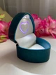 Коробочка для кольца с двойной подсветкой Adore, изумрудная - Футляр шкатулка для предложения или свадьбы (700129) - изображение 1