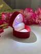 Коробочка для кольца с двойной подсветкой Adore, красная - Футляр шкатулка для предложения или свадьбы (700131) - изображение 1