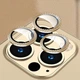 Защитное стекло Epik Metal Shine на камеру (в упак.) для Apple iPhone 13 Pro / 13 Pro Max Золотой / Gold - изображение 3