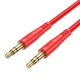 Кабель усиленный - аудио шнур HOCO UPA24 Smooth AUX audio cable 3.5 - 3.5 1 метр красный - изображение 1