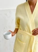 Жіночий халат кімоно із мусліну з паском та кишенями COSY M Жовтий (cosy568018s2) - изображение 4