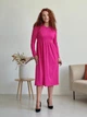 Платье в рубчик длинное осеннее женское Merlini Донато 700001388 L-XL Розовое (700001388_2) - изображение 3