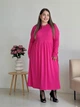 Платье в рубчик длинное осеннее женское Merlini Донато 700001388 L-XL Розовое (700001388_2) - изображение 9