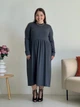 Платье в рубчик длинное осеннее женское Merlini Донато 700001390 2XL-3XL Серое (700001390_3) - изображение 3