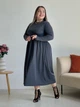 Платье в рубчик длинное осеннее женское Merlini Донато 700001390 2XL-3XL Серое (700001390_3) - изображение 4