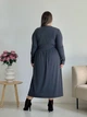Платье в рубчик длинное осеннее женское Merlini Донато 700001390 2XL-3XL Серое (700001390_3) - изображение 2
