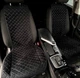 Накидки на передние сиденья Favot для TOYOTA Corolla E150. С алькантары. Черные с серой ниткой - изображение 1