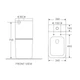 Унитаз-компакт Mixxus Premium Quadro-0402-R 675x390x855mm система смыва RIMLESS (MP6458) - изображение 2
