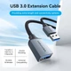Подовжувач USB-USB 3.0 OTG 3.0 Cotton Braided 1m Black (CBLHF) - зображення 4