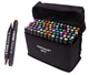 Маркеры TOUCH Sketch Marker Black 80 шт разноцветные + сумка - изображение 2