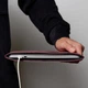 Кожаный чехол для MacBook Pro 14" 2021-2025 INCARNE Free Port Plus Бордовый - изображение 3