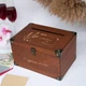 Скриня для грошей на весілля з гравіюванням, Темне дерево, WOODPRESENT - зображення 1