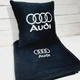 Плед та подушка автомобільні з вишивкою логотипа Audi Чорний + Чохол для зберігання (0741) - изображение 2