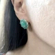 Серебряные серьги с натуральным изумрудом 7.571ct, фианитами (2162216) - изображение 3