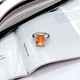 Серебряное кольцо с Натуральным золотим кварцем 7.153ct, фианитами, вес изделия 5,41 гр (2165767) - изображение 2