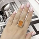 Срібна каблучка з блакитним кварцом 15.478ct, фіанітами, вага виробу 8,61 гр. - зображення 6