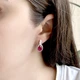 Серебряные серьги с натуральным рубином 4.846ct, фианитами (2165231) - изображение 9